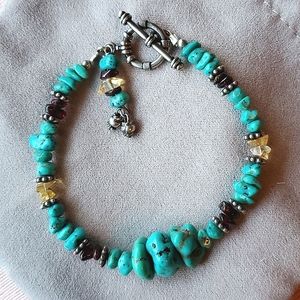 Turquoise and sterling silver bracelet